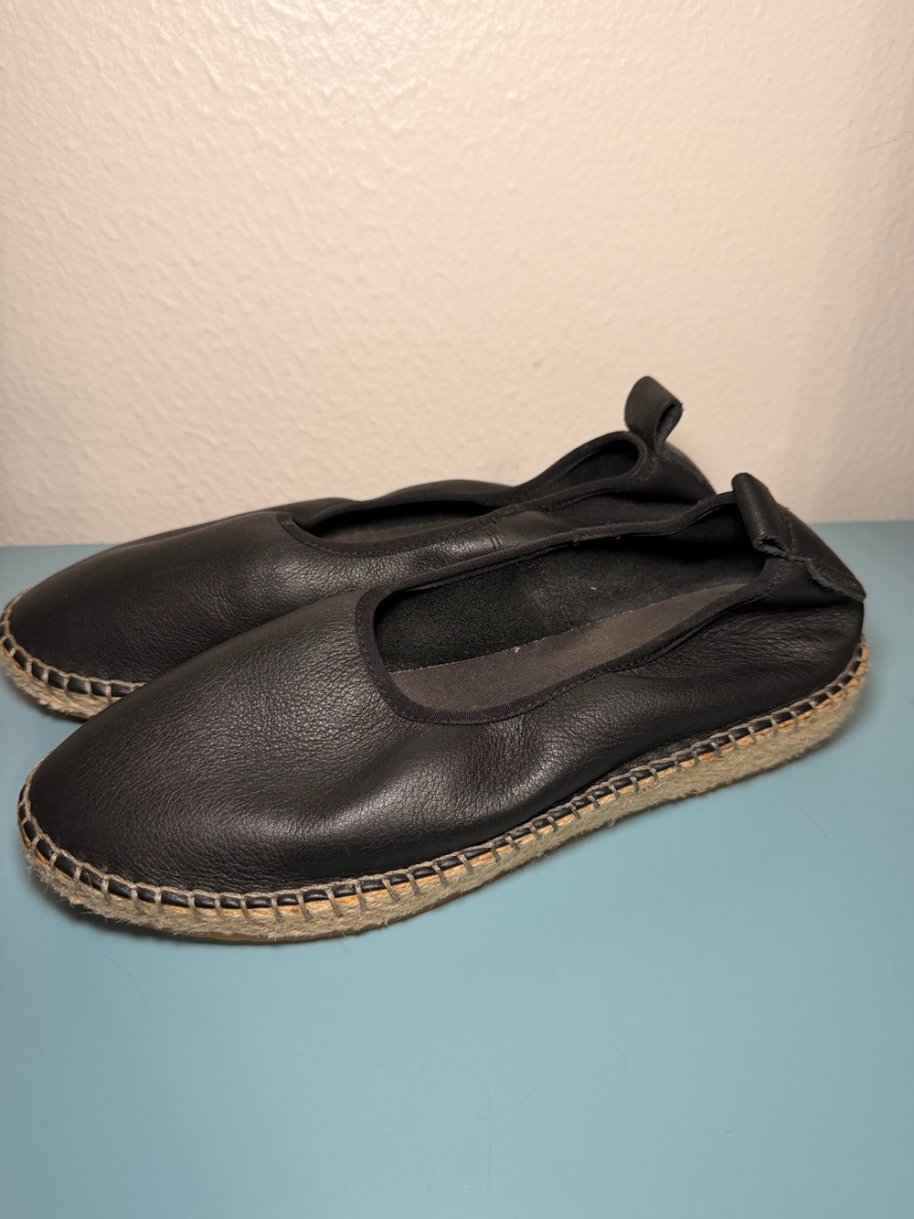 Cole Haan Black Espadrille Flats - Picture 3 of 6